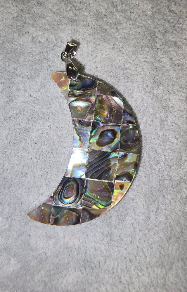 Abalone Moon Pendant 