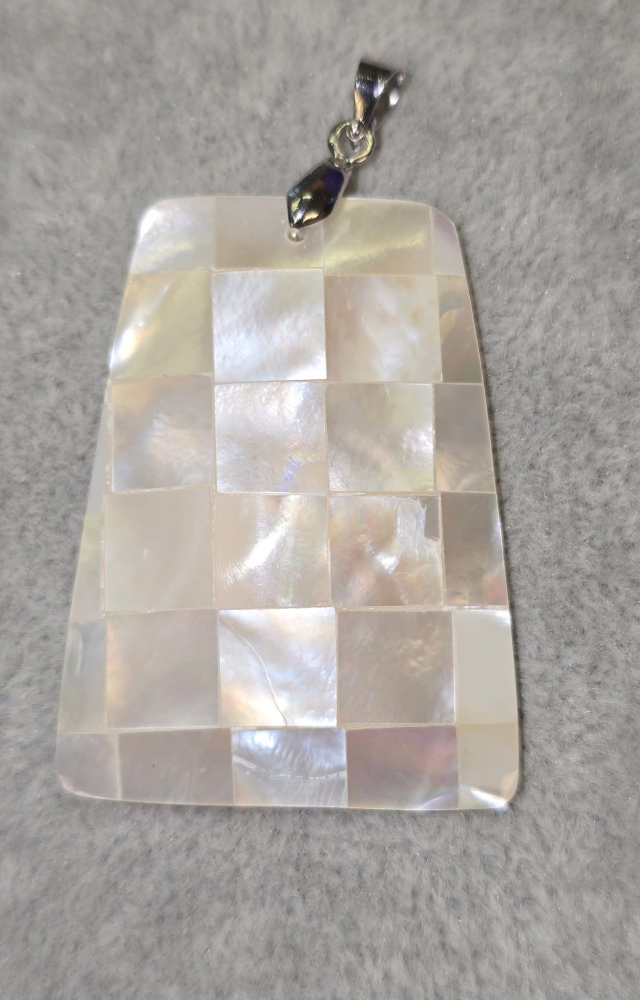 White Trapizoid Abalone Shell