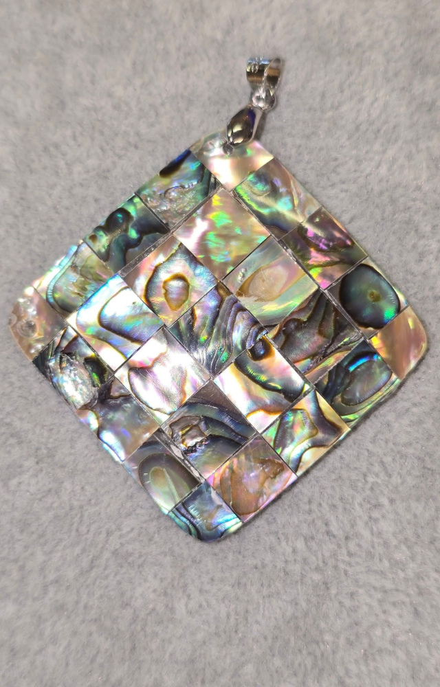 Square Abalone Shell Pendant